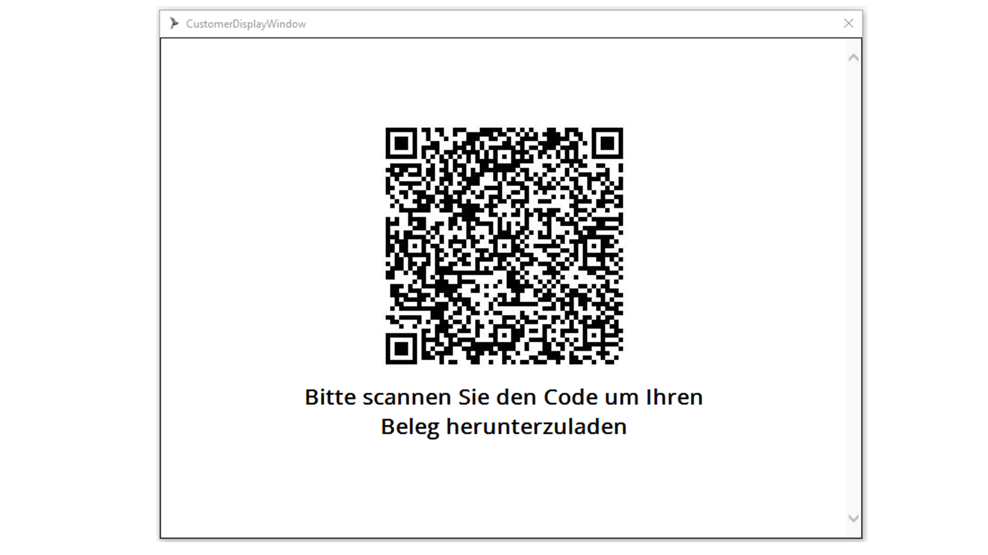 Digitaler Kassenbon QR Code