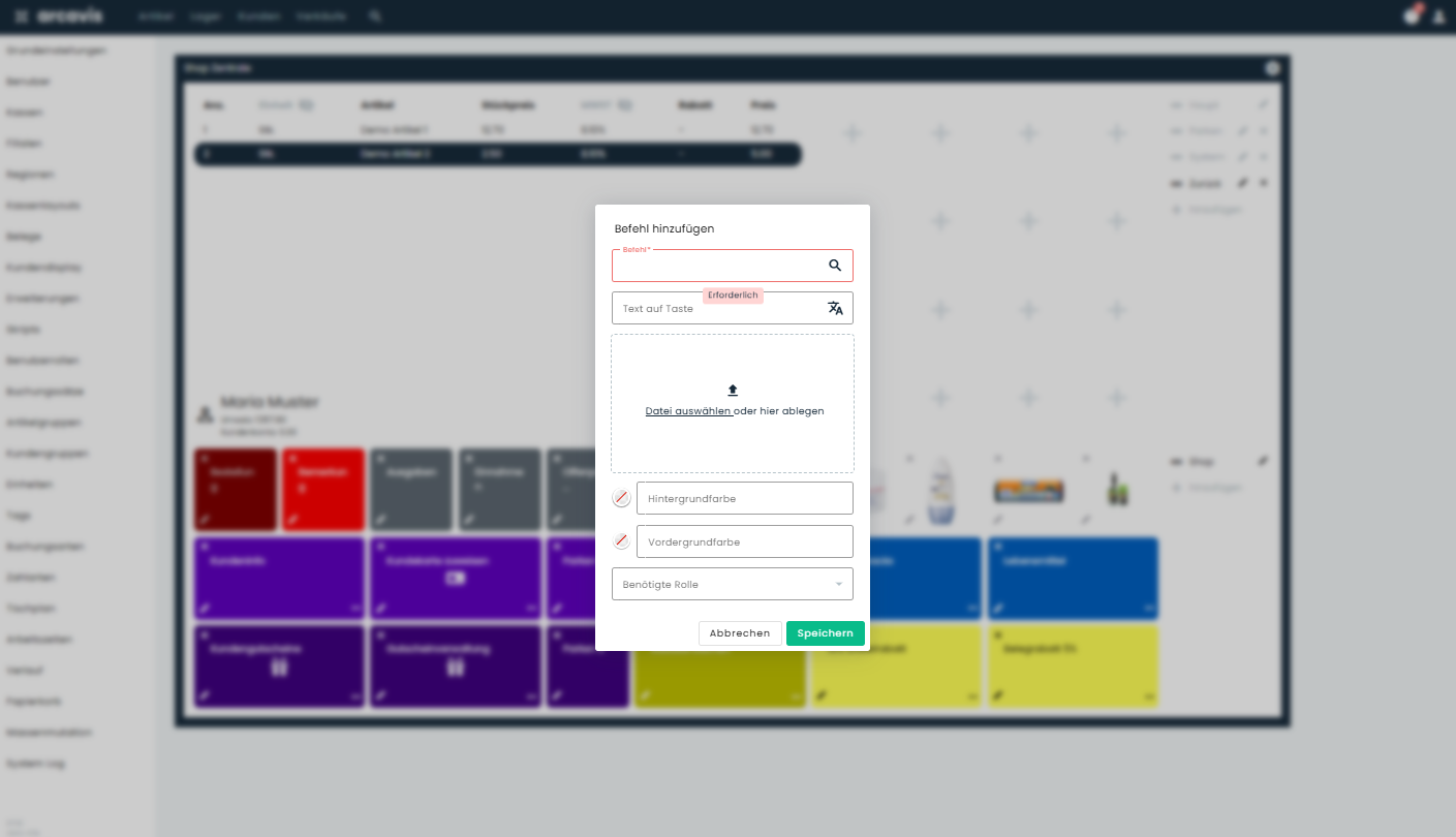 Eigene Befehle und Buttons variabel hinzufügen
