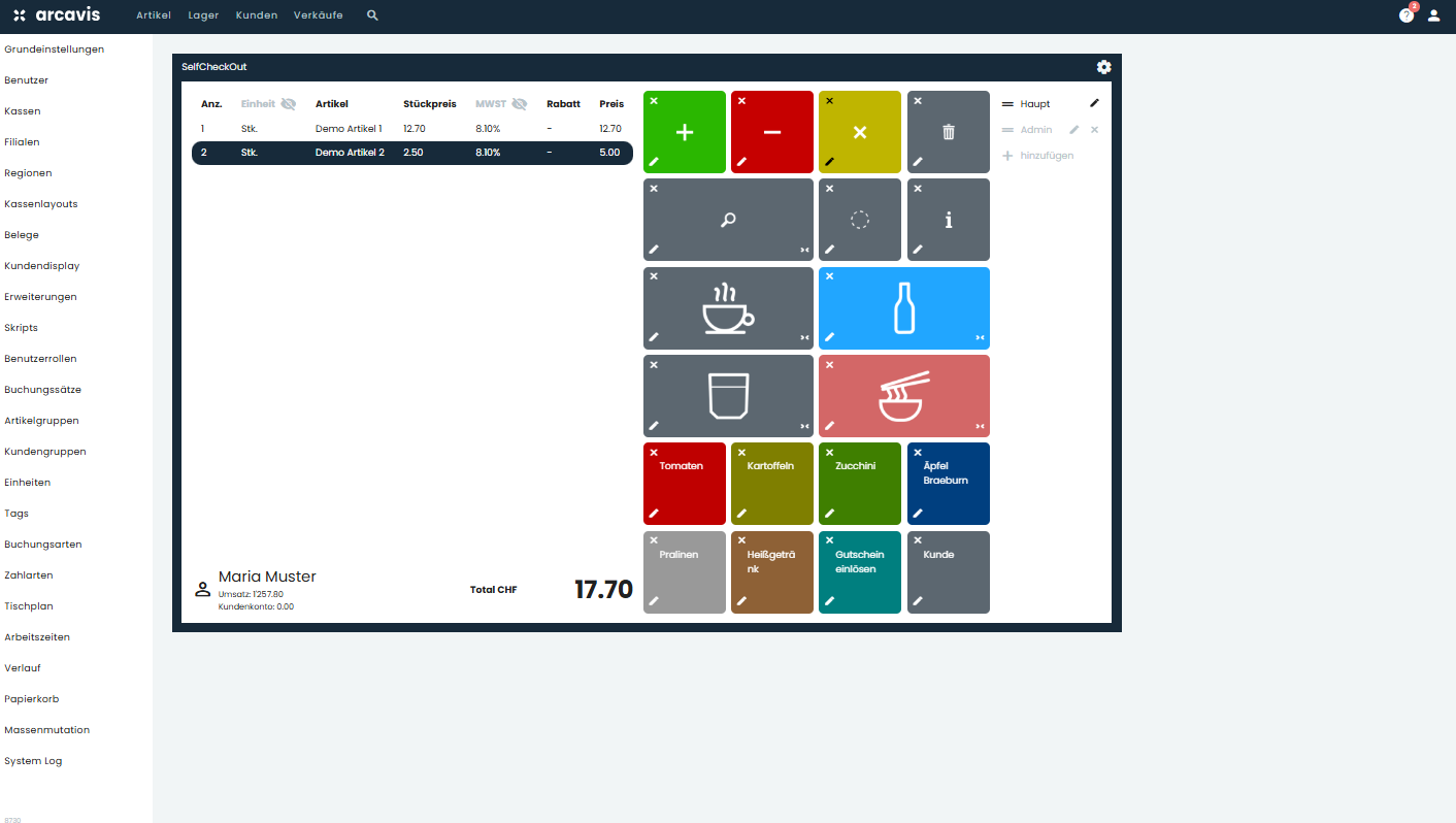 Layout Design der Self-Checkout Kasse